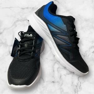 Men’s Fila 7 Black Royal‎ Blue Memory Panorama 9 Sneakers Athletic Shoes